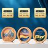 Trofeo de Cristal Creativo de Madera Sólida Personalizado Empleado Destacado Impresión a Color Medalla con Foto Reconocimiento Souvenir Tarjeta de Autorización Personalizado