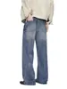 Ropa de Hombre Fengshe / Jeans acampanados con estampado de rayo de alta calle americana para hombre, pantalones de línea A de diseño de nicho holgados vintage