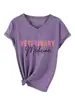 Camiseta de cuello en V colorida para mujer de medicina veterinaria Amazon transfronterizo ebay manga corta holgada con letras