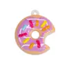 Acrílico Colorido Donut Desenho Animado Cola Cremosa Pingente Chaveiro Acessórios Material Pingente Joias DIY Atacado