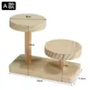 Estante de Almacenamiento de Madera Maciza Figura Estilo Japonés Soporte de Exhibición para Accesorios Joyería Pendiente Anillo Portador Fotografía de Muñecas Estante de Madera de Múltiples Niveles