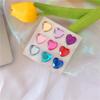 Pegatinas de diamantes con forma de corazón para niños y estudiantes, decoración para fundas de teléfono, regalo para niñas, pasta de corazón, bricolaje, soporte para tarjetas