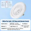Lámpara de techo con ventilador LED de rosca e27 con mando a distancia para dormitorio cocina