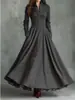 Vestido Camisa Patchwork con Encaje y Gamuza Sintética, Estilo Retro Francés, Sitio Independiente Transfronterizo Europeo y Americano 2026