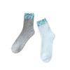 Calcetines de Felpa Coral de Invierno, Calcetines de Media Pantorrilla para el Hogar, Calcetines Transpirables de Maternidad, Calcetines de Piso de Chenilla acanalados con Bloques de Color