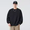 Sudadera de color liso para hombre, nueva colección otoño 2026, corte holgado, cuello redondo, manga larga, adecuada para usar en capas en primavera y otoño