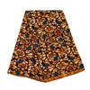 Tela Batik Estampada de Poliéster Africano Tela Marrón Africana para Ropa Hilo Teñido para Ropa Textil para el Hogar Moda