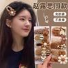 Accesorios para el cabello para niños, horquillas de café con leche, otoño e invierno, nuevo estilo, horquillas de felpa sin pelo para niñas, lindas horquillas laterales con clip para bebés.