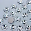 Strass Acrílico Redondo Florido 12mm de Fundo Plano para Acessórios de Celular, Acessórios de Cabelo, Acessórios DIY e Materiais de Artesanato