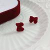 Pendientes de flocado con pasador 925 para mujer, otoño e invierno, nuevos pendientes de nicho de lujo elegantes y ligeros de cristal rojo de alta gama.