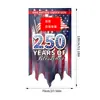 Bandeira em Forma de Leque do 250º Aniversário dos EUA Transfronteiriça, Bandeira Pendurada em Forma de Chama, Bandeira de Jardim Comemorativa do Dia da Independência Personalização