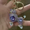 Europa y Estados Unidos llavero de caniche de diamante transfronterizo colgante de bolsa de metal colgante de animal de aleación regalo pequeño al por mayor