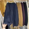 Calça Cropped Casual Soltinha Tamanho Plus Size 150kg com Cintura Alta Elástica e Cordão Calça Wide Leg para Mulheres 2
