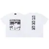ERD Melancolia Rica Segunda Geração Estilo Americano High Street Estampa de Figura Verão Retrô Camiseta Casual Solta de Manga Curta Masculina e Feminina
