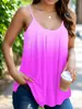 Ropa para Mujer de Tallas Grandes Transfronteriza Europea y Americana Estilo Degradado Tirantes Finos Camisola Fruncida Producto Nuevo 2026 Venta Caliente Transfronteriza