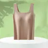 Camisola Beauty Back Sem Costura de Verão para Mulheres, Top Regata Esportivo com Decote Quadrado Integrado Anti-Exposição, Adequado para Usar em Camadas ou Sozinho