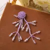 Chica Energética Juvenil Llamativo Borla Perla de Arroz Flor Flor de Arroz Aretes DIY de Verano Nicho Tachuelas Clip Lateral Accesorios de Broche