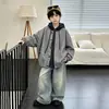 Roupas Infantis Meninos Outono Peça Genuína Conjunto de Duas Peças 2026 Novo Estilo Primavera/Outono Crianças Médias e Grandes Estilo Coreano Outono Roupas para Meninos