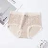 Ropa interior de algodón de color clase a para mujer, Ropa interior antibacteriana 10A amigable con la piel, Ropa interior de algodón puro con fuelle extendido floral para mujer
