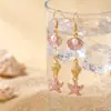Brincos de Franja de Concha e Estrela de Verão Transfronteiriços, Gancho Longo Estilo Boêmio de Férias, Acessórios de Praia Atacado