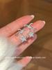 Aretes de Lazo y Estrella Micro-Incrustados con Aguja de Plata S925 para Mujer, Estilo Dulce y Cool de Verano, Aretes Versátiles, Estilo Coreano, Únicos y Elegantes