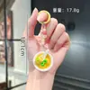 Juguete de Comida en Miniatura Fruta Bola de Arroz Tazón Adornos Estéreo DIY Accesorios de Resina de Moda Colgante para Llavero de Coche