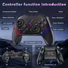 Controlador de Juego Inalámbrico Modelo Privado con Giroscopio de Seis Ejes y Luces RGB de Colores, Compatible con Switch, PC, Android, Listo para Enviar de Fábrica