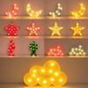 Luz de Noche LED con Forma de Copo de Nieve de Cactus, Luces Decorativas, Luces Decorativas para Árbol de Navidad, Lámpara de Mesa para Niños, Decoración Festiva