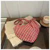 Bolso Cuadros Relajante de Gran Capacidad para Mujer 2025 Nuevo Bolso de Hombro para Viaje de Otoño e Invierno Bolso Tote para Estudiante Universitario