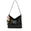 Bolsa Grande de Couro com Cera Retrô Feminina 2026 Nova Bolsa de Ombro Único Transversal para o Trabalho Bolsa Tote Fashion Outono/Inverno