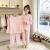 Nuevos Pijamas Infantiles 2026 para Primavera y Otoño, Algodón Nube de Manga Larga para Niñas, Ropa de Casa Estilo Otoño Princesa para Niñas Mayores