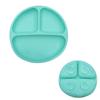 Plato de silicona para bebés y niños, cuenco para comida de bebé con ventosa integrada anticaída, juego de vajilla de silicona para alimentación de bebés