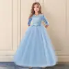 Saia Tutu com Laço para Meninas Vestido de Daminha para Casamento Performance Noturna Vestido Infantil Fornecimento Girldress Transfronteiriço