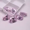 Piedra Suelta de Circonita Rosa Claro, Gema Rosa Claro con Forma de Huevo, Piedra Principal para Joyería de Circonita Cúbica Sintética con Forma Ovalada