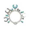 Pulsera de Etiqueta de Cactus Imitación Turquesa Estilo Étnico Transfronterizo Europeo y Americano Set Joyería de Perlas Multielemento Personalidad
