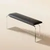 Banco Largo de Acrílico, Silla de Comedor Flotante, Banco para Cambiarse los Zapatos, Banco Largo para Entrada, Entrada de Casa, Dormitorio, Banco al Pie de la Cama, Banco Largo