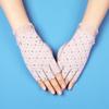 Guantes de Protección Solar Dedos Finos para Mujer Verano Conducción Antideslizantes Anti-ultravioleta Recolección de Té Guantes con Dedos