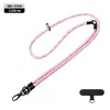Atacado de Fábrica Cordão para Celular 8mm Corda Trançada Alça Transversal para Celular Três em Um Pendurador de Pulso Pescoço Cordão Anti-Perda