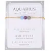 Pulsera Transfronteriza Nueva de Doce Constelaciones Combinación de Amatista y Piedra Lunar Pulsera de Cuentas Color Duradero Pulsera de Cadena Caja para Mujeres