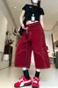 Shorts de Trabajo Deconstruidos Estilo Retro Americano con Múltiples Bolsillos para Hombres y Mujeres, Nuevo Diseño de Verano, Pantalones Acortados de Pierna Ancha