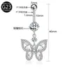 Anillo para ombligo de aleación de titanio G23 mariposa incrustado con circonita Moda europea y americana Joyería para perforaciones F136 Venta al por mayor transfronteriza de Amazon