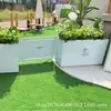 Suporte de Flores de Aço Inoxidável para Exterior Vaso de Flores Varanda Sala de Estar Vaso de Chão Pátio Calha de Flores Divisória de Cerca Caixa de Plantio Canteiro de Flores