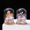 Jingde Joyería Racimo de Cristal Natural Embotellado Cubierta de Vidrio Transparente A Prueba de Polvo Adornos de Escritorio Manualidades Decorativas Venta al por Mayor
