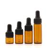 Frasco de óleo essencial marrom frasco de amostra 1ml2ml3ml tubo de tração frasco cosmético sub-frasco 5 ml frasco de perfume selado