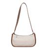 Bolso de Axila Nuevo y Elegante 2024 para Mujer con Remaches Ancho de Verano Tejido de Paja Portátil al Hombro Cruzado Bolso de Axila