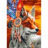 Pintura de diamantes de zorro llena de diamantes animal diy adornos de diamantes sala de estar dormitorio pintura decorativa transfronteriza para fabricantes venta al por mayor
