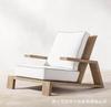 Sofá creativo para exteriores, patio, madera maciza, hotel, casa de familia, balcón, ocio, sofá individual de teca, mesa de centro, muebles combinados