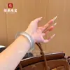 Pulsera Ojo de Gato de Alta Gama para Mujer Color Macarrón Ojo de Gato Libro Rojo Pequeño Gradiente Vidrio Joyería de Mano al por Mayor
