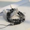 Venta al por mayor de fábrica pulsera de cristal natural negro cristal para el cabello pulsera semiacabada cuentas sueltas de cristal para el cabello accesorios de joyería hechos a mano con cuentas