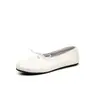 Zapatos Planos Redondos Estilo Francés con Lazo, Zapatos Planos sin Cordones para Mujer, Bailarinas Planas de Puntada Media Ultracómodas